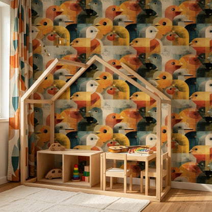 Mid Century Modern Wallpaper Retro Geometric Decorative Mural
