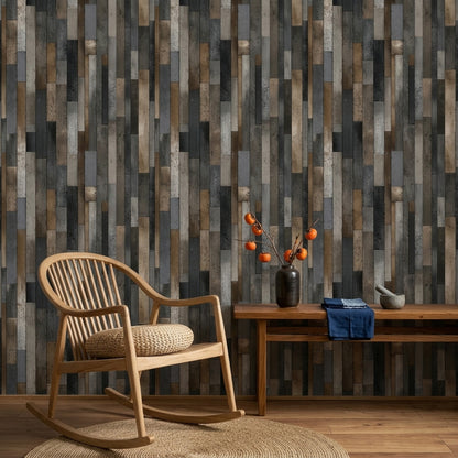Industrial Wallpaper Concrete Charcoal Gray Removable Wall Decor