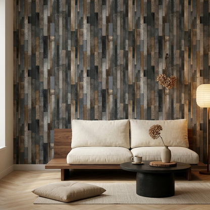 Industrial Wallpaper Concrete Charcoal Gray Removable Wall Decor