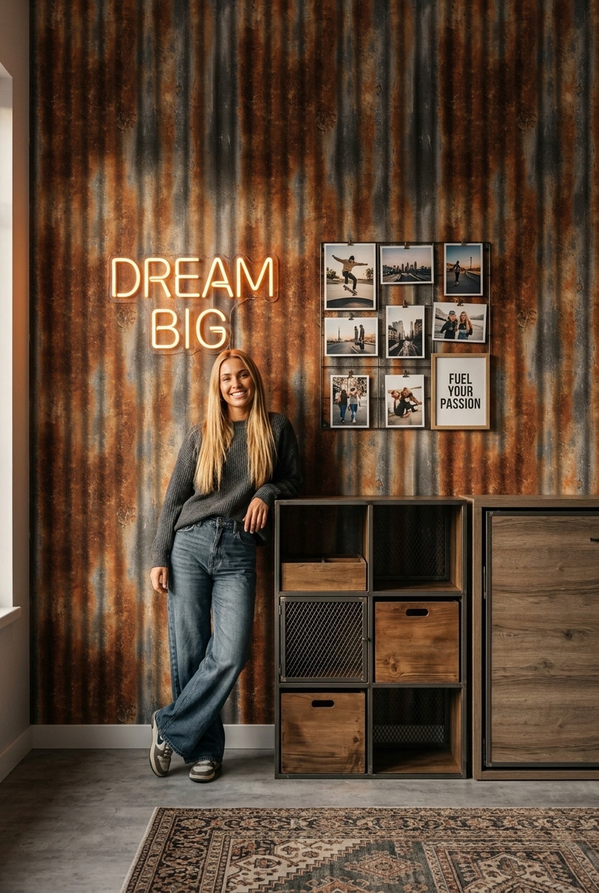 Concrete Wall Wallpaper Cement Wall Industrial Decorative Mural