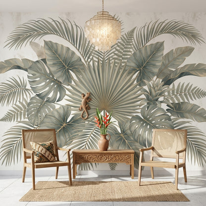 Paper Texture Wallpaper Neutral Botanical Removable Wall Decor