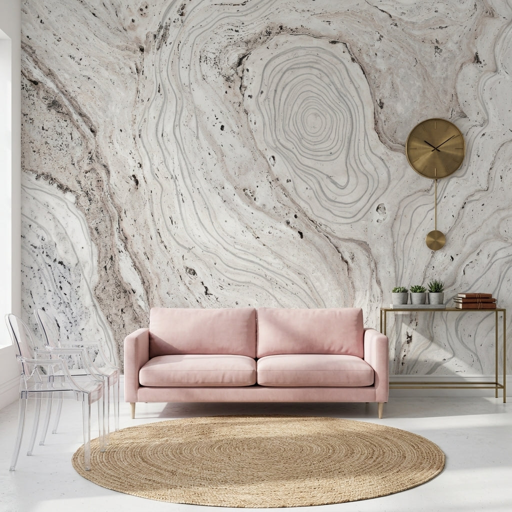 Marble Wallpaper Stone Texture Removable Topographic Lines Wall Decor