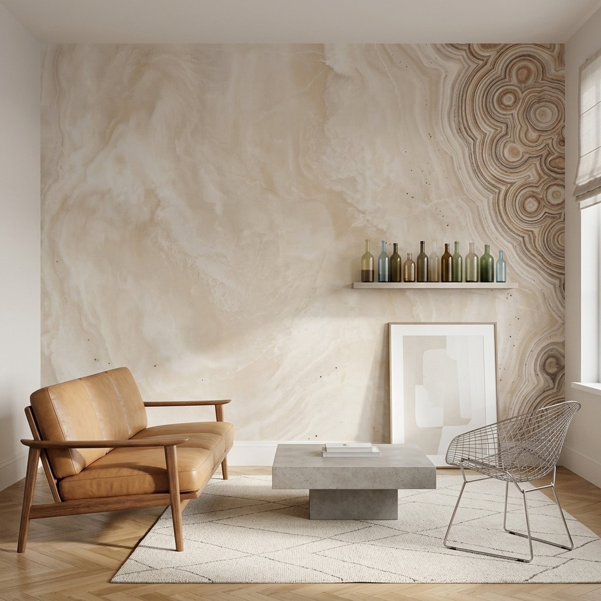 Agate Rings Wallpaper Onyx Geode Wall Mural