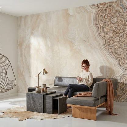 Agate Rings Wallpaper Onyx Geode Wall Mural