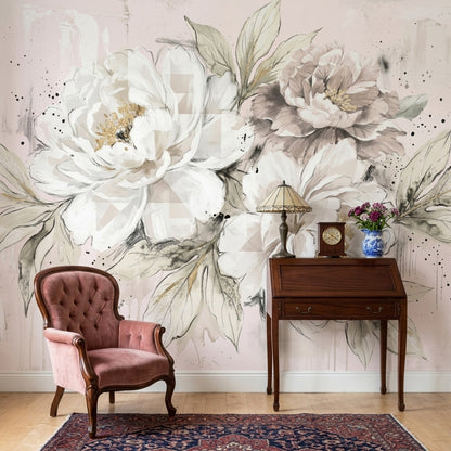 Watercolor Texture Wallpaper Painted Surface Wash Effect Wall Mural