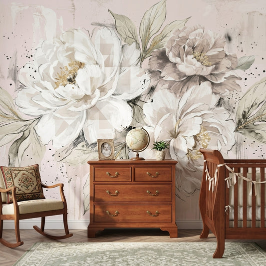 Watercolor Texture Wallpaper Painted Surface Wash Effect Wall Mural