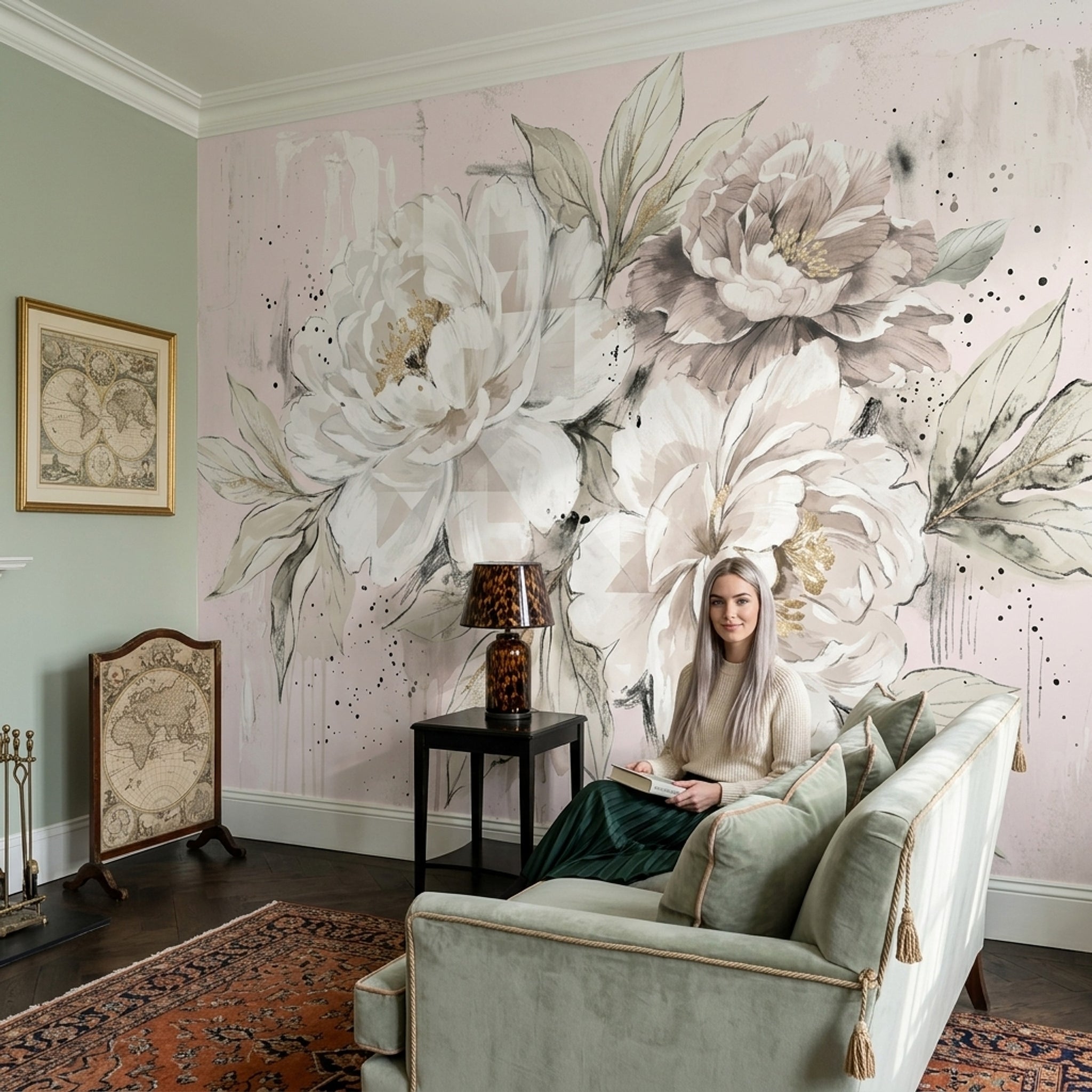 Watercolor Texture Wallpaper Painted Surface Wash Effect Wall Mural