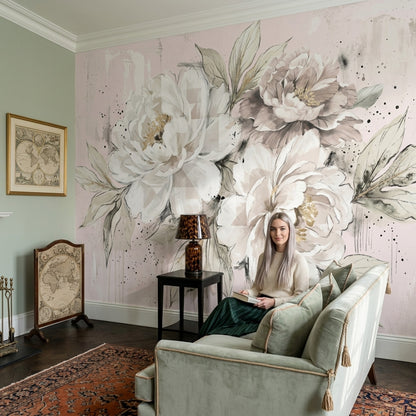 Watercolor Texture Wallpaper Painted Surface Wash Effect Wall Mural