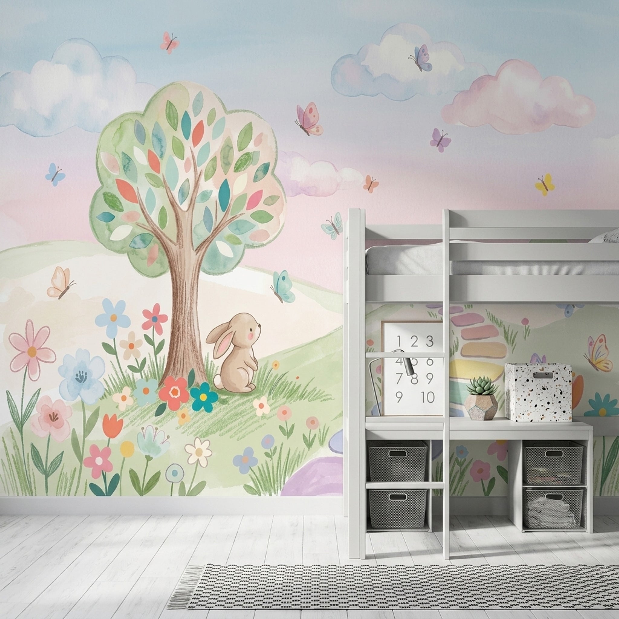 Watercolor Texture Wallpaper Pastel Removable Wall Decor