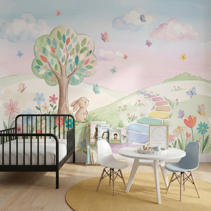 Watercolor Texture Wallpaper Pastel Removable Wall Decor