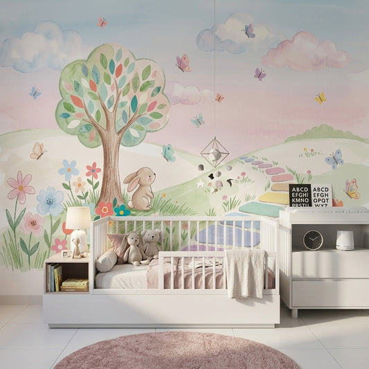 Watercolor Texture Wallpaper Pastel Removable Wall Decor