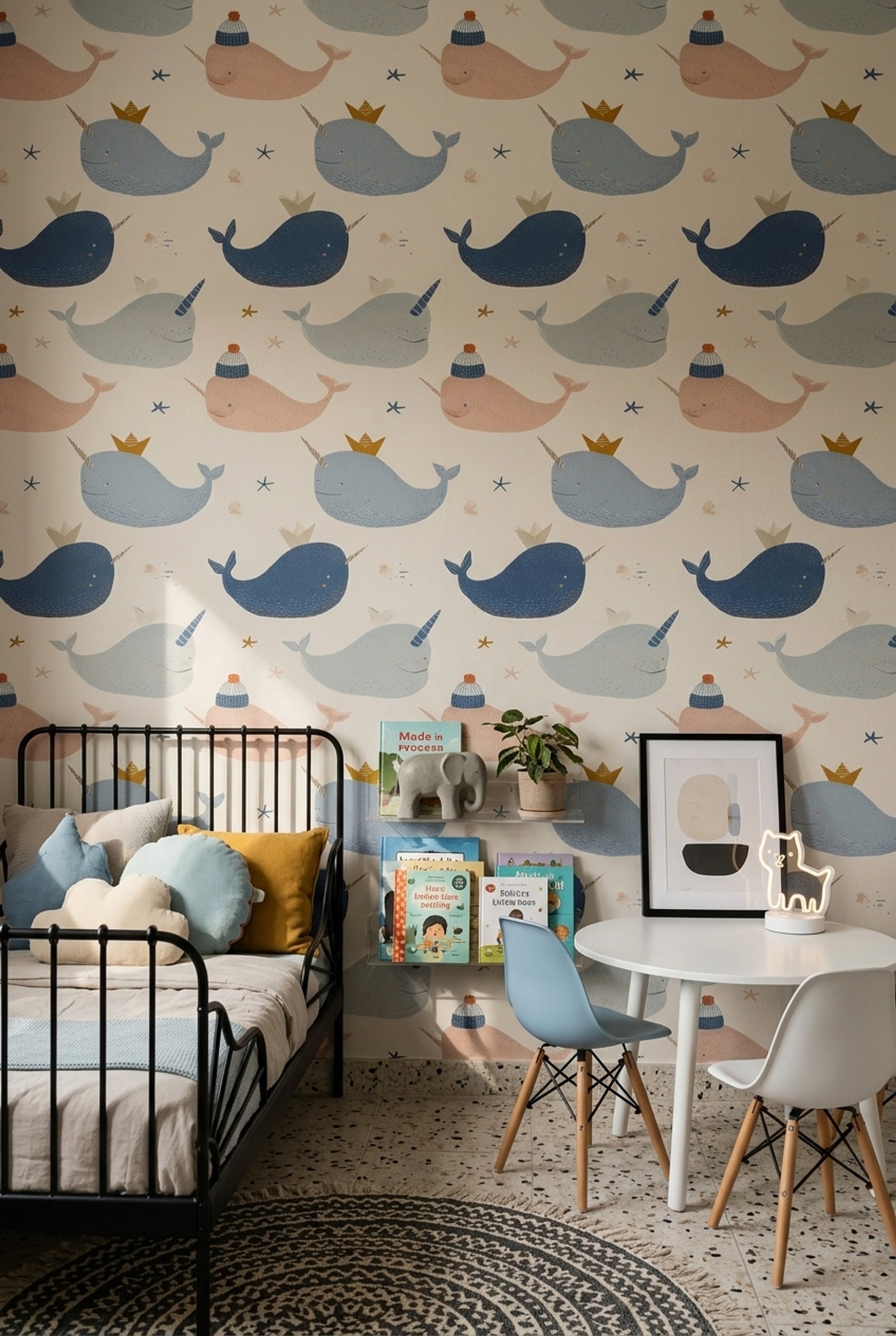 Narwhal Wallpaper Whale Underwater Removable Wall Decor