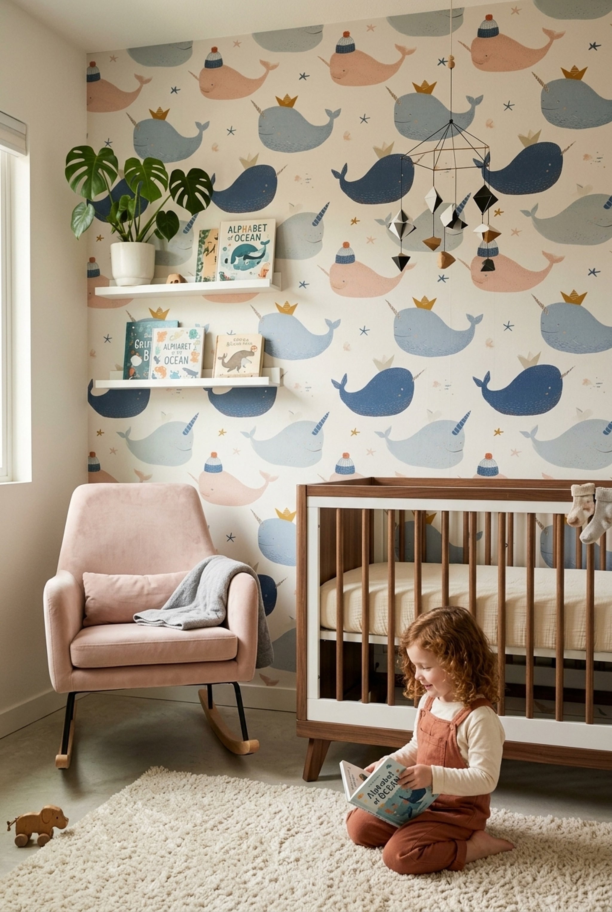 Narwhal Wallpaper Whale Underwater Removable Wall Decor