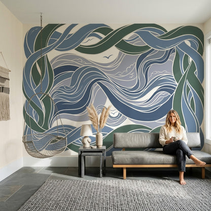 Bright Background Wallpaper Airy Calming Wall Mural
