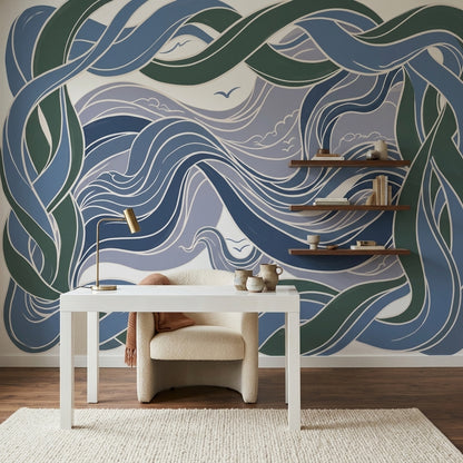 Bright Background Wallpaper Airy Calming Wall Mural