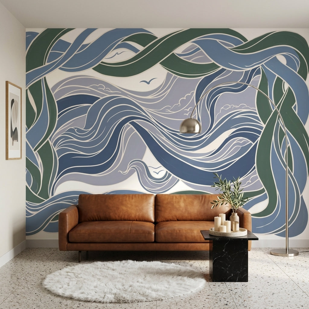 Bright Background Wallpaper Airy Calming Wall Mural