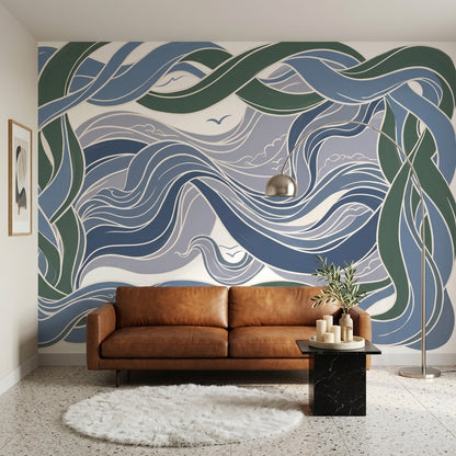 Bright Background Wallpaper Airy Calming Wall Mural