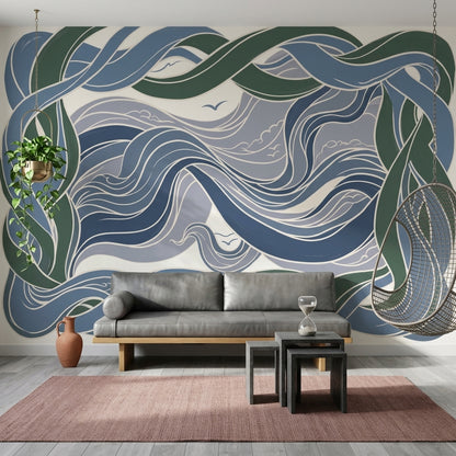 Bright Background Wallpaper Airy Calming Wall Mural