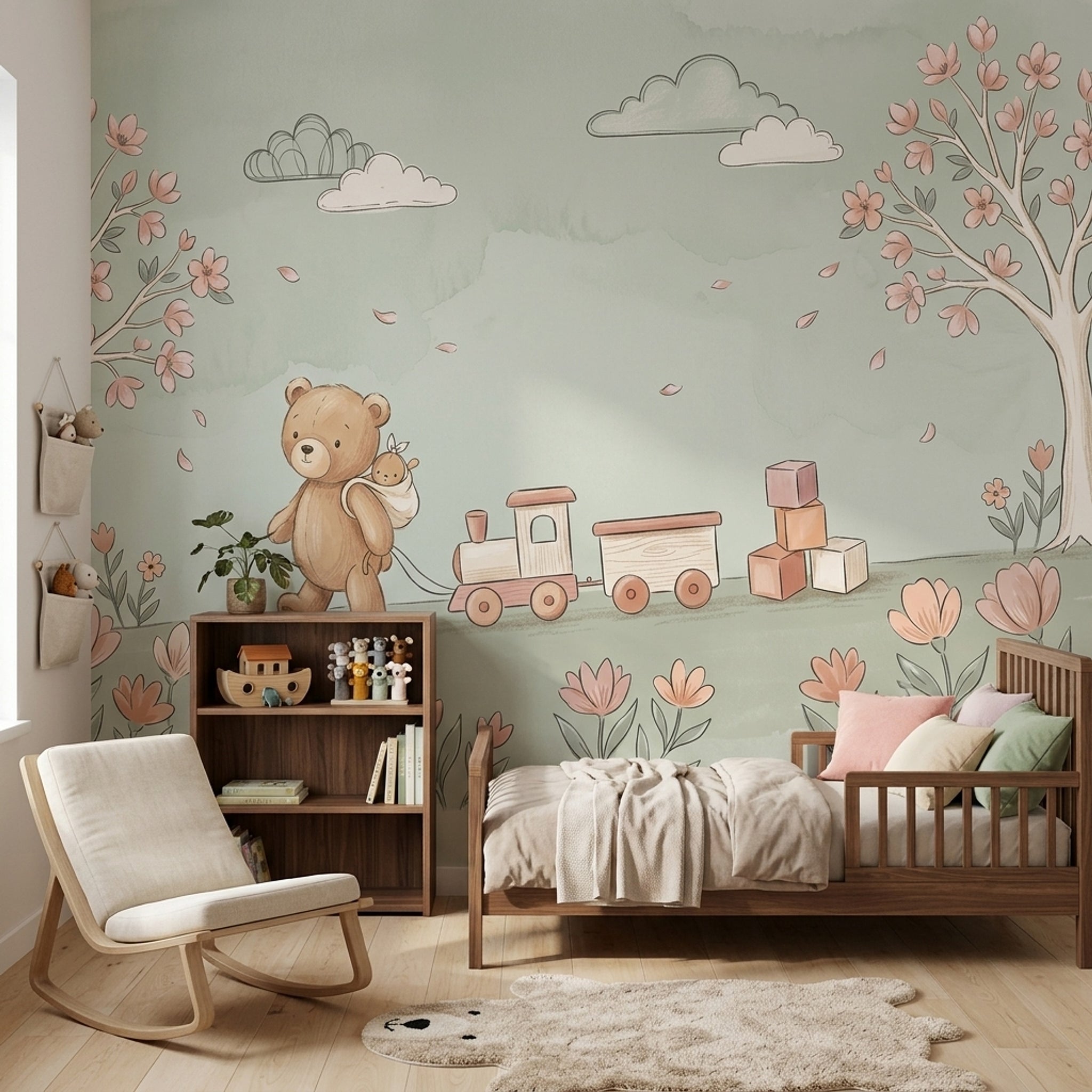 Watercolor Texture Wallpaper Pastel Nursery Wall Mural