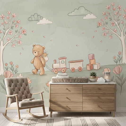 Watercolor Texture Wallpaper Pastel Nursery Wall Mural