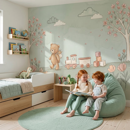 Watercolor Texture Wallpaper Pastel Nursery Wall Mural