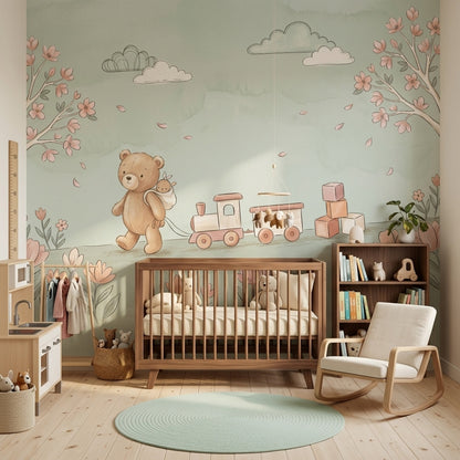 Watercolor Texture Wallpaper Pastel Nursery Wall Mural