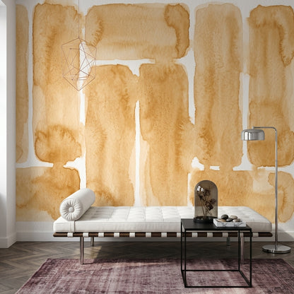 Abstract Watercolor Wallpaper Rounded Rectangles Removable Minimal Modern Wall Decor