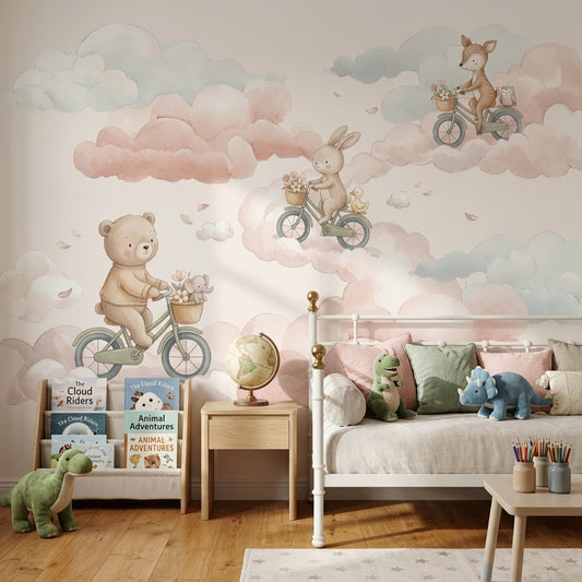 White Background Wallpaper Nursery Kids Room Wall Mural