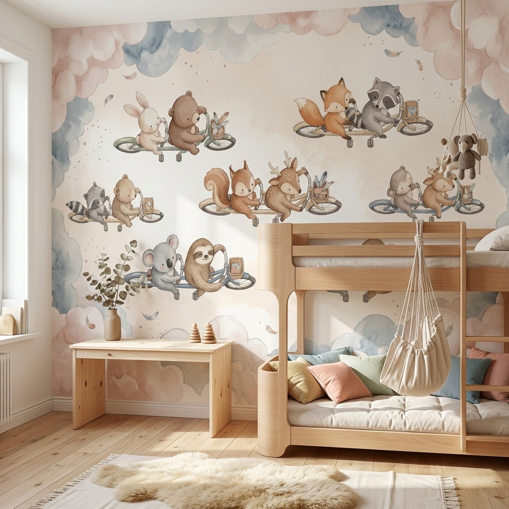 White Background Wallpaper Nursery Removable Kids Wall Decor