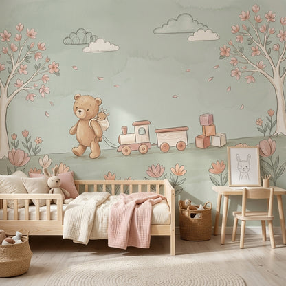 Watercolor Texture Wallpaper Pastel Nursery Wall Mural