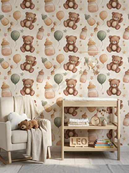 Paper Texture Wallpaper Muted Green Removable Wall Decor