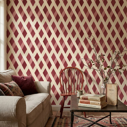 Mid Century Modern Wallpaper Retro Removable Geometric Wall Decor