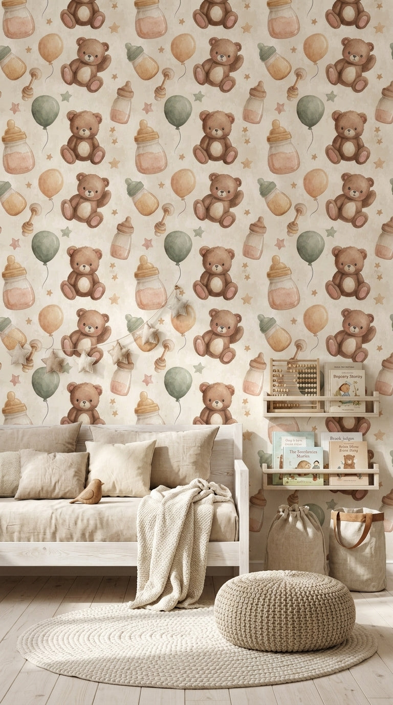 Paper Texture Wallpaper Muted Green Removable Wall Decor
