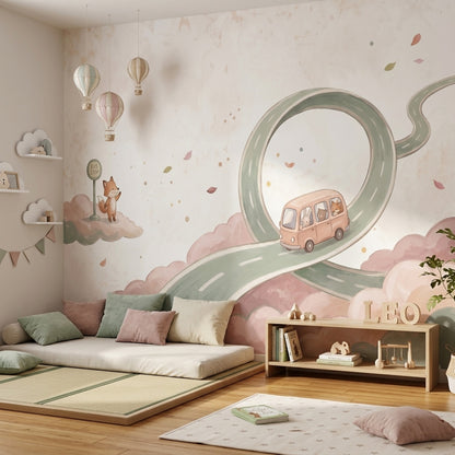 Watercolor Texture Wallpaper Pastel Nursery Removable Wall Decor