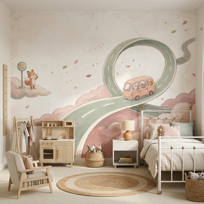 Watercolor Texture Wallpaper Pastel Nursery Removable Wall Decor