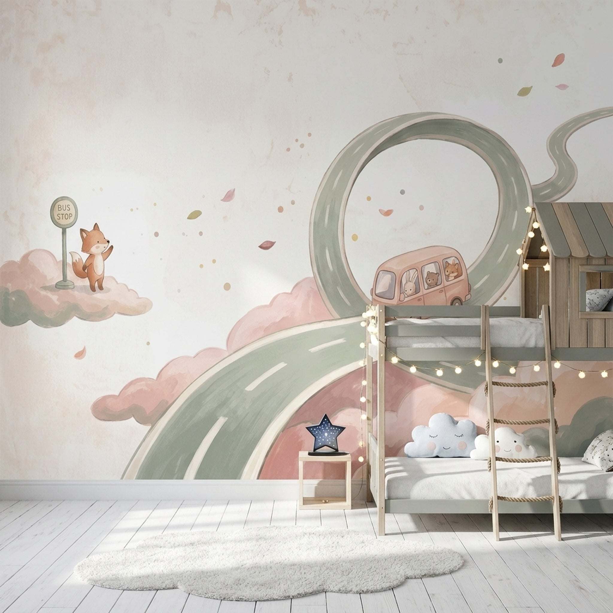 Watercolor Texture Wallpaper Pastel Nursery Removable Wall Decor