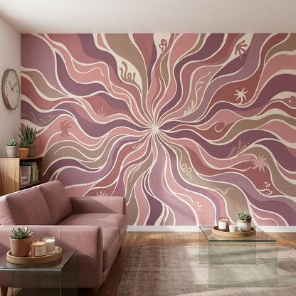 Mid Century Modern Wallpaper Retro Abstract Wall Mural