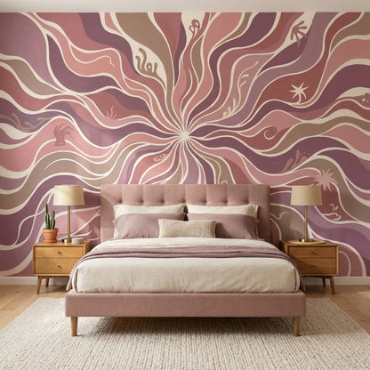 Mid Century Modern Wallpaper Retro Abstract Wall Mural