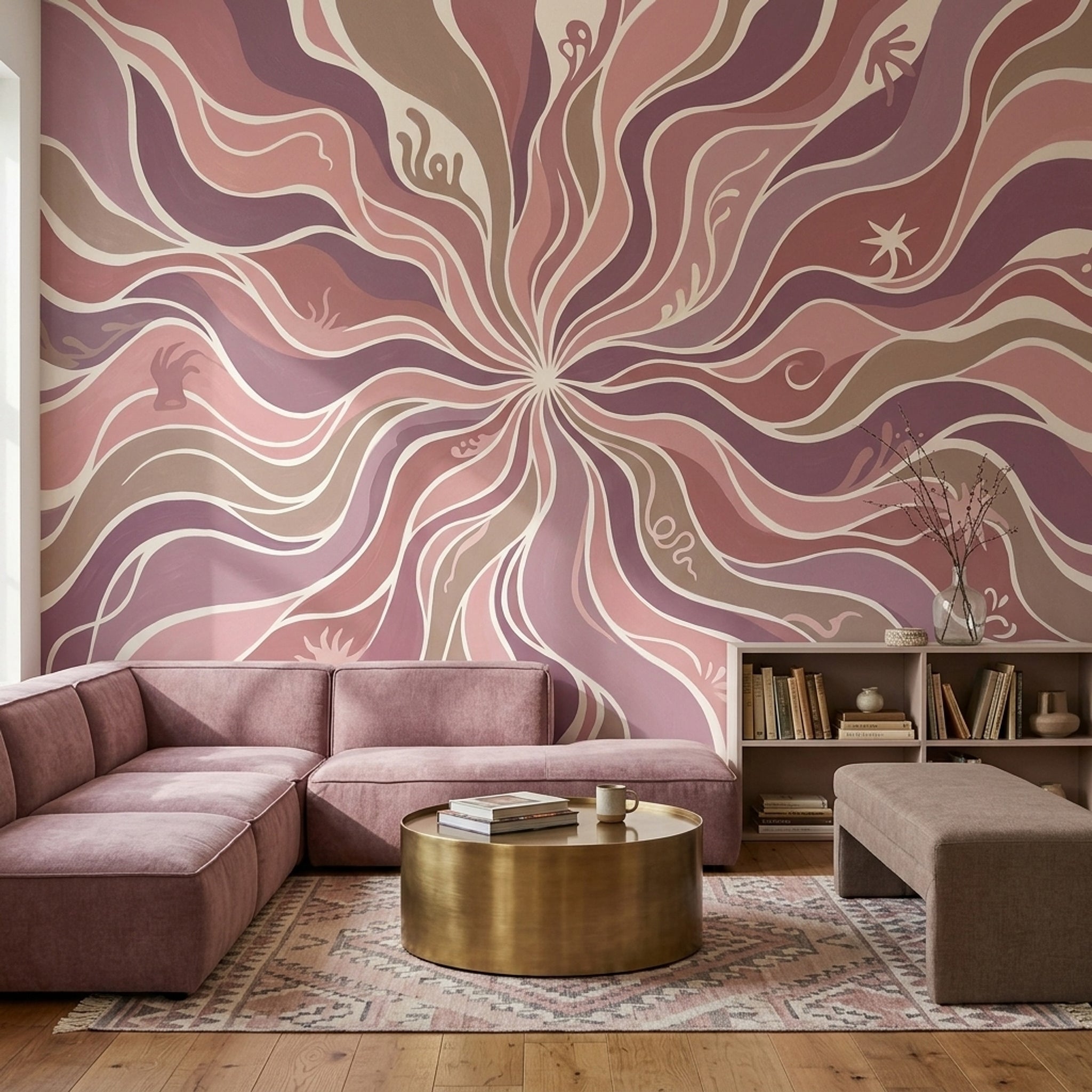 Mid Century Modern Wallpaper Retro Abstract Wall Mural
