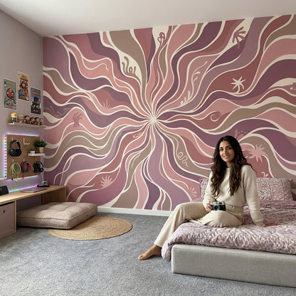 Mid Century Modern Wallpaper Retro Abstract Wall Mural