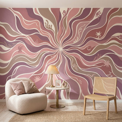 Mid Century Modern Wallpaper Retro Abstract Wall Mural