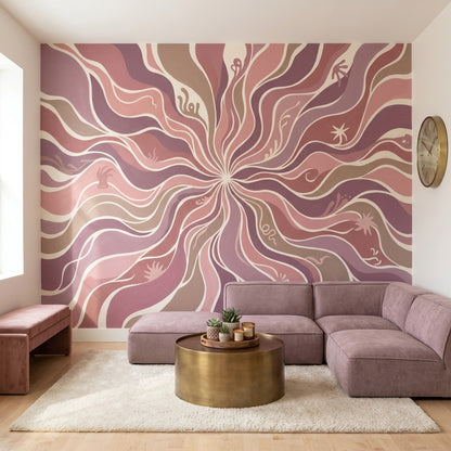 Mid Century Modern Wallpaper Retro Abstract Wall Mural