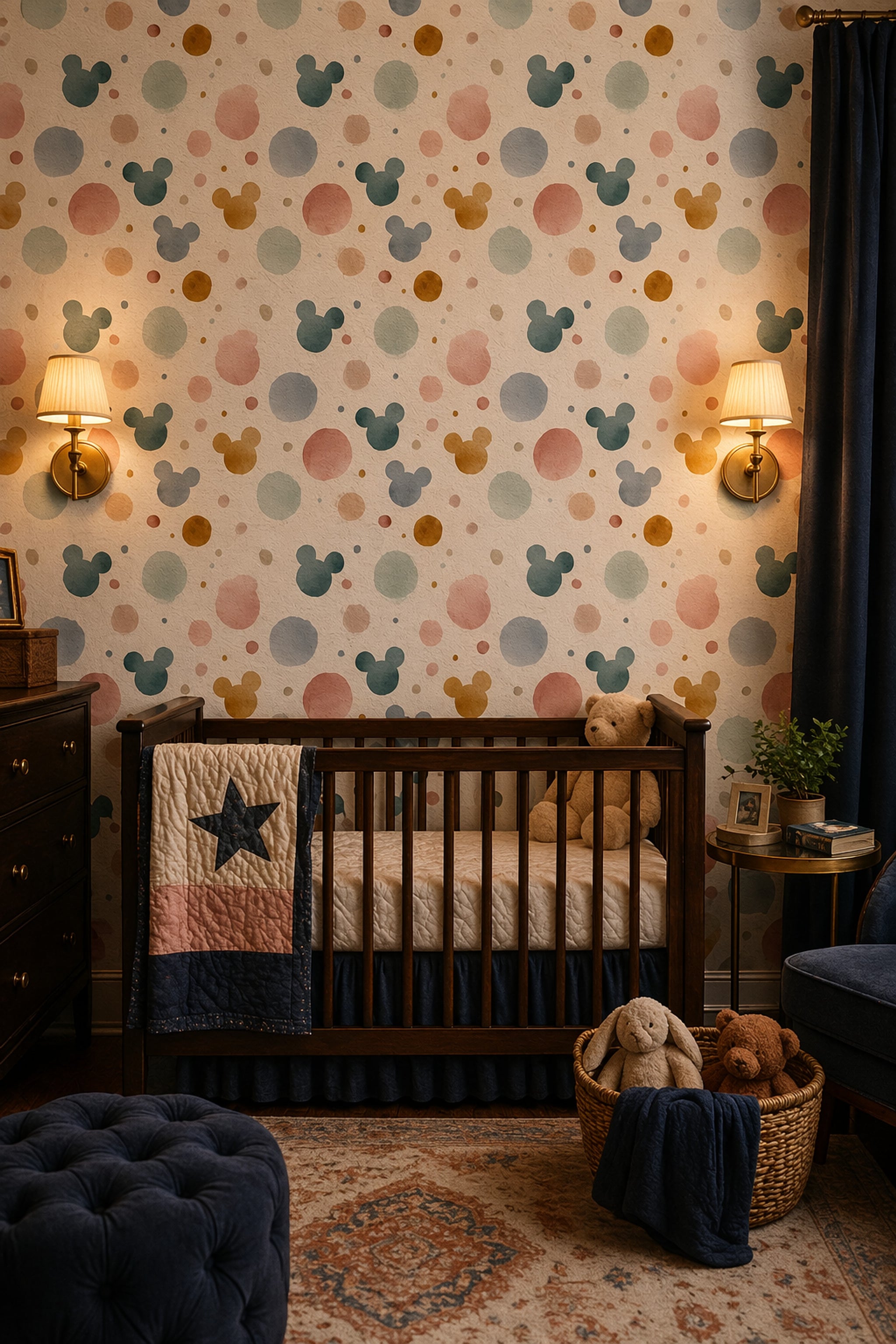 Abstract Dots Wallpaper Watercolor Circles Removable Soft Pastel Wall Decor