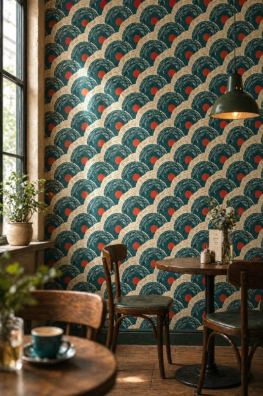 Abstract Pattern Wallpaper Modern Pattern Removable Geometric Pattern Wall Double Roll