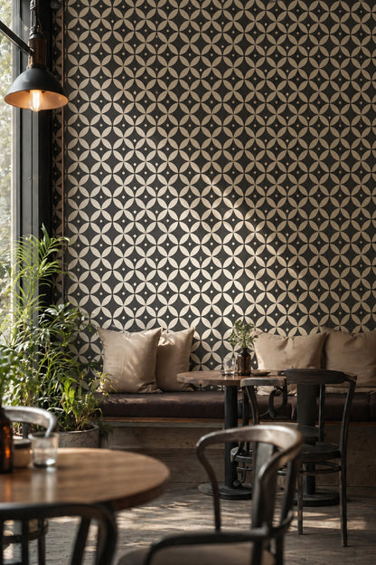 Mid Century Modern Wallpaper Retro Geometric Decorative Mural
