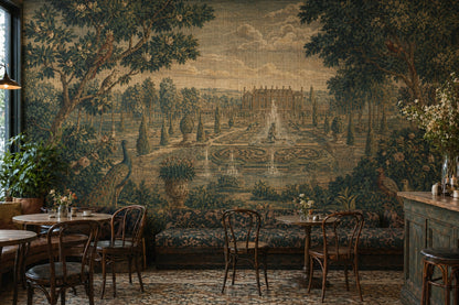 Muted Green Wallpaper Garden Chateau Removable Wall Decor