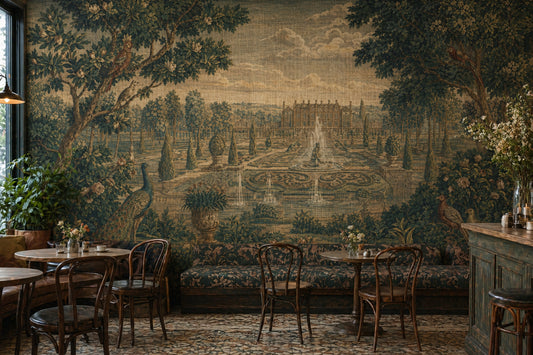 Muted Green Wallpaper Garden Chateau Removable Wall Decor