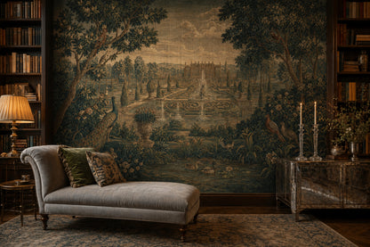 Muted Green Wallpaper Garden Chateau Removable Wall Decor