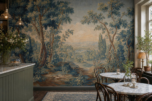 Pastoral Landscape Wallpaper Vintage Mural Removable Traditional Scenic Wallpaper Wall Decor
