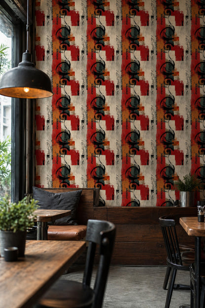 Grunge Texture Wallpaper Abstract Mixed Media Removable Wall Decor